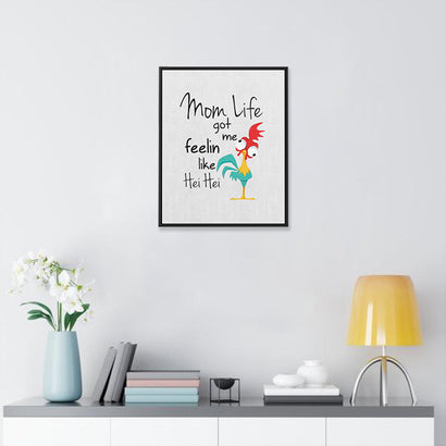 Mom Life Framed Matte Canvas