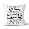 A Mother With All Sons Linen Pillow