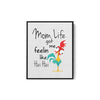 Mom Life Framed Matte Canvas