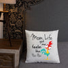 Mom Life Linen Pillow