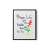 Mom Life Framed Matte Canvas