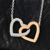 To My Mom My Strong Woman Interlocking Double Heart Necklace