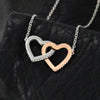 To My Mom My Strong Woman Interlocking Double Heart Necklace