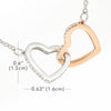 To My Mom My Strong Woman Interlocking Double Heart Necklace