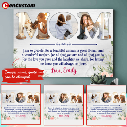 Mom Mother's Day Gift Personalized Canvas Quotes