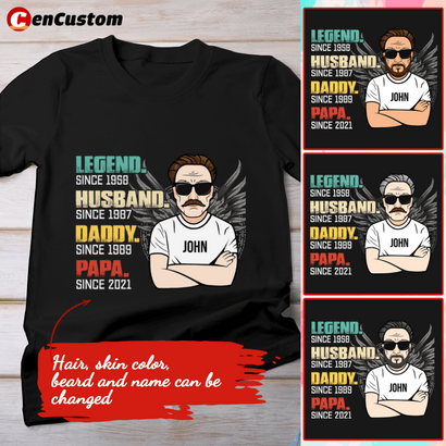 The Legend Grandpa Old Man Personalized Shirt