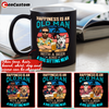 Happiness Is An Old Man With A Beer And A Dog Sitting Near Personalized Mug
