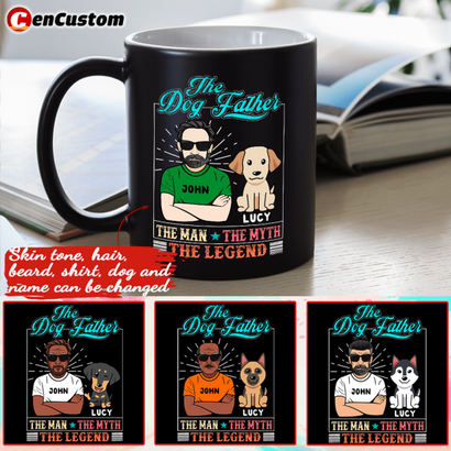 The Dog Father - The Man - The Myth - The Legend Personalized Mug