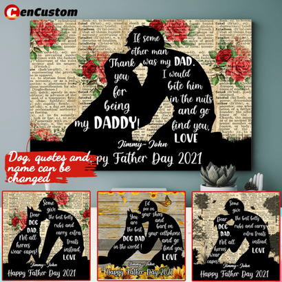Happy Father Day 2021 Personalized Canvas