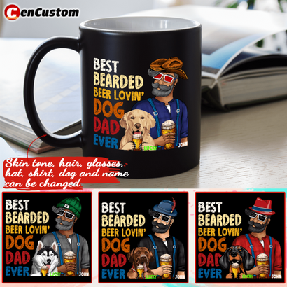 Best Bearded Beer Lovin' Dog Dad Ever Personalized Mug