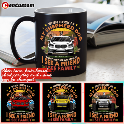 When I Look At My Dog, I See Family Personalized Mug