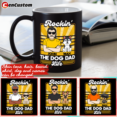 Rockin' The Dog Dad Life Personalized Mug
