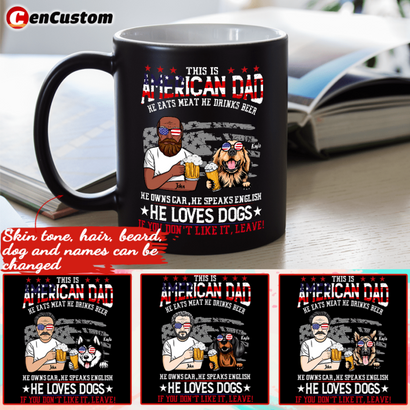 This is American Dad, He Loves Dogs Personalized Mug