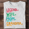 Legend Wife Mom Grandma Pattern Personalized Shirt