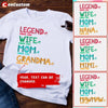 Legend Wife Mom Grandma Pattern Personalized Shirt