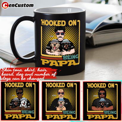 Hooked On Being PAPA Personalized Mug