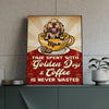 Time Spent With Dogs And Coffee Is Never Wasted Personalized Canvas