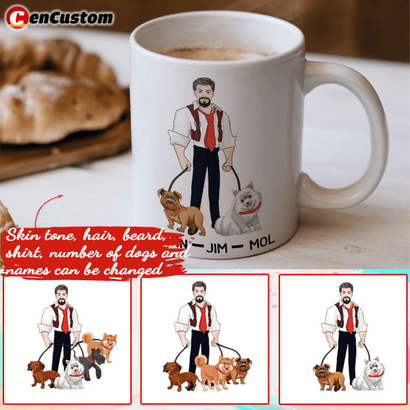Stop Asking Why I'm Crazy Dod Dad, I Pet Dog Personalized Mug