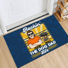 Rockin' The Dog Dad Life Personalized Doormat