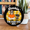 Rockin' The Dog Dad Life Personalized Wooden Sign