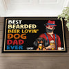 Best Bearded Beer Lovin Dog Dad Ever Personalized Doormat