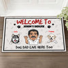 Welcome To The Dogs House Personalized Doormat