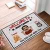 Welcome To The Dogs House Personalized Doormat