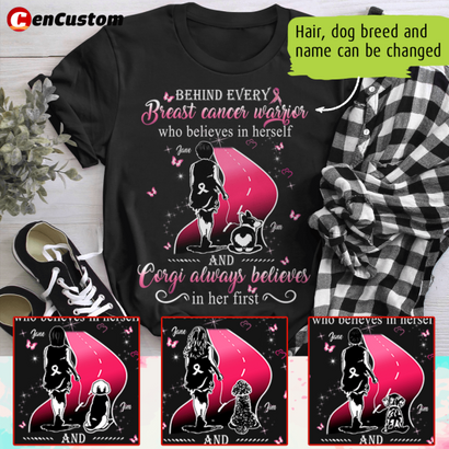 Behind Every Breast Cancer Warrior Personalized Shirt