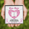 Congratulations On Kicking Cancer Breast Cancer Awareness Personalized Interlocking Necklace