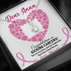 Congratulations On Kicking Cancer Breast Cancer Awareness Personalized Interlocking Necklace