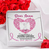 Congratulations On Kicking Cancer Breast Cancer Awareness Personalized Interlocking Necklace