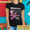 Mom Never Fights Breast Cancer Alone Personalized Shirt