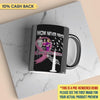 Mom Never Fights Breast Cancer Alone Personalized Mug