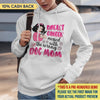 Breast Cancer Messed With The Wrong Dog Mom Personalized Shirt