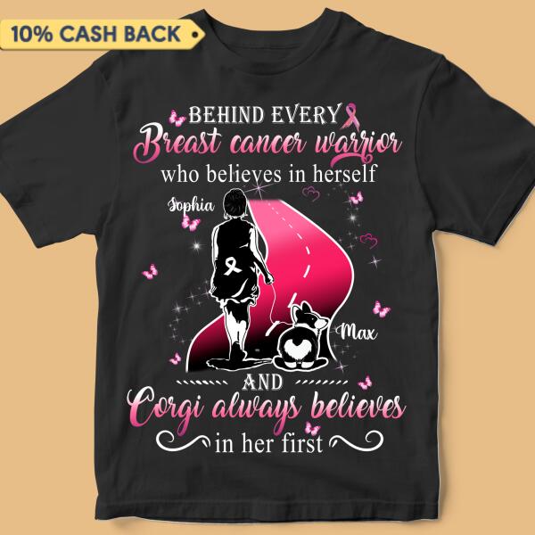 Behind Every Breast Cancer Warrior Personalized Shirt