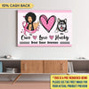 Cure, Love and Dog Breast Cancer Awareness Personalized Canvas