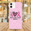 Peace Love Cure Breast Cancer Awareness Personalized iPhone 12/12 Pro Clear Case