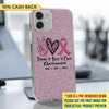 Peace Love Cure Breast Cancer Awareness Personalized iPhone 12/12 Pro Clear Case