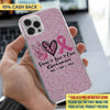 Peace Love Cure Breast Cancer Awareness Personalized iPhone 12/12 Pro Clear Case