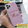 My Husband Was My Rock And Still My Hero Breast Cancer Awareness Personalized iPhone 12/12 Pro Clear Case