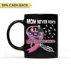 Mom Never Fights Breast Cancer Alone Personalized Mug