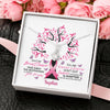 You're Warrior And Warrior Don't Quit Breast Cancer Awareness Personalized Interlocking Necklace