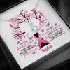 You're Warrior And Warrior Don't Quit Breast Cancer Awareness Personalized Interlocking Necklace