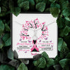 You're Warrior And Warrior Don't Quit Breast Cancer Awareness Personalized Interlocking Necklace