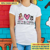 Cure Love and Dog Breast Cancer Awareness Personalized Shirt