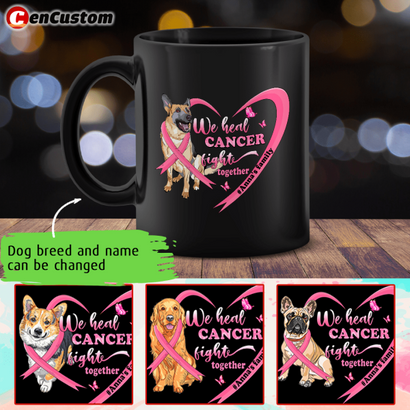 We Heal Cancer and Fight Together Breast Cancer Awareness Personalized Mug