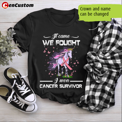 It Came We Fought Breast Cancer Awareness Personalized Shirt