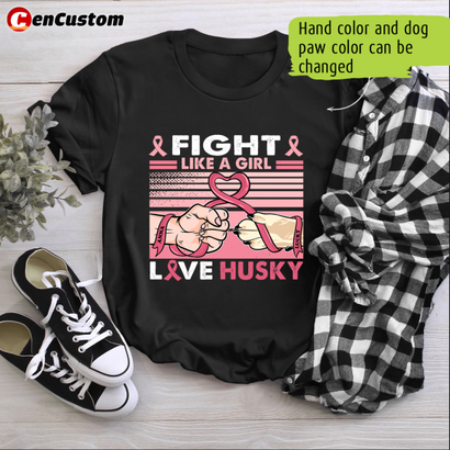 Fight Like A Girl Breast Cancer Awareness Personalized Shirt