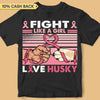 Fight Like A Girl Breast Cancer Awareness Personalized Shirt