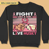 Fight Like A Girl Breast Cancer Awareness Personalized Shirt